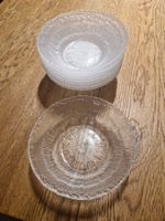 8 Schalen Glas strukturiert guter Zustand