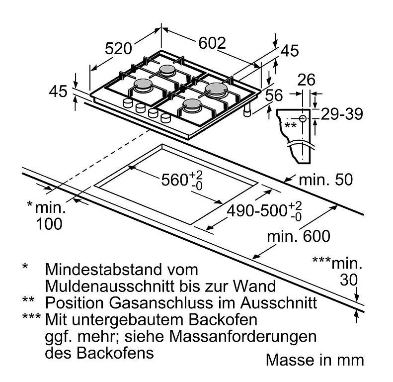 Cucine: Siemens ER6A6PB70D Gaskochfeld Schwarz – Usato da Basel venduto da Myalias 2