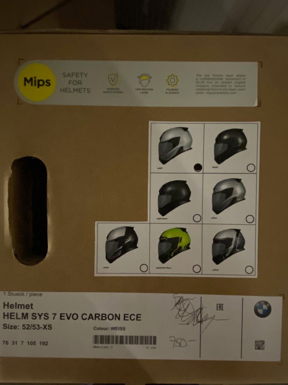 Caschi & visiere: BMW Helm SYS 7 Carbon Silber – Nuovo e nell'imballaggio originale da Reinach BL venduto da DCastro4 5