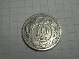 Österreich  10 Heller, 1893