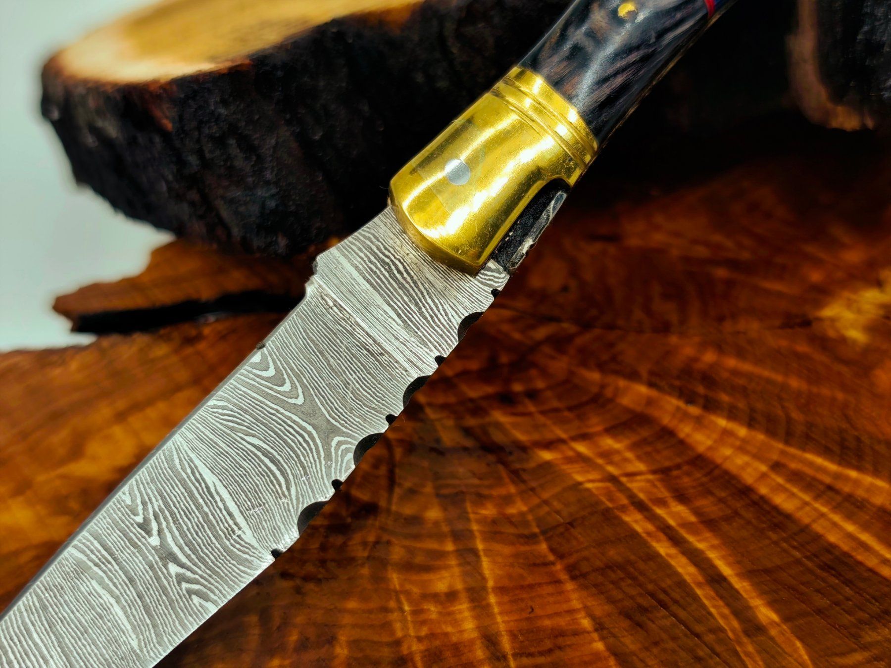 Accessori: Laguiole Damast Messer Klappmesser echtes Damastmesser – Nuovo e nell'imballaggio originale da Arlesheim venduto da Premius_1 4