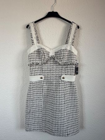 GUESS Tweed Mini Dress Black & White – New with Tags