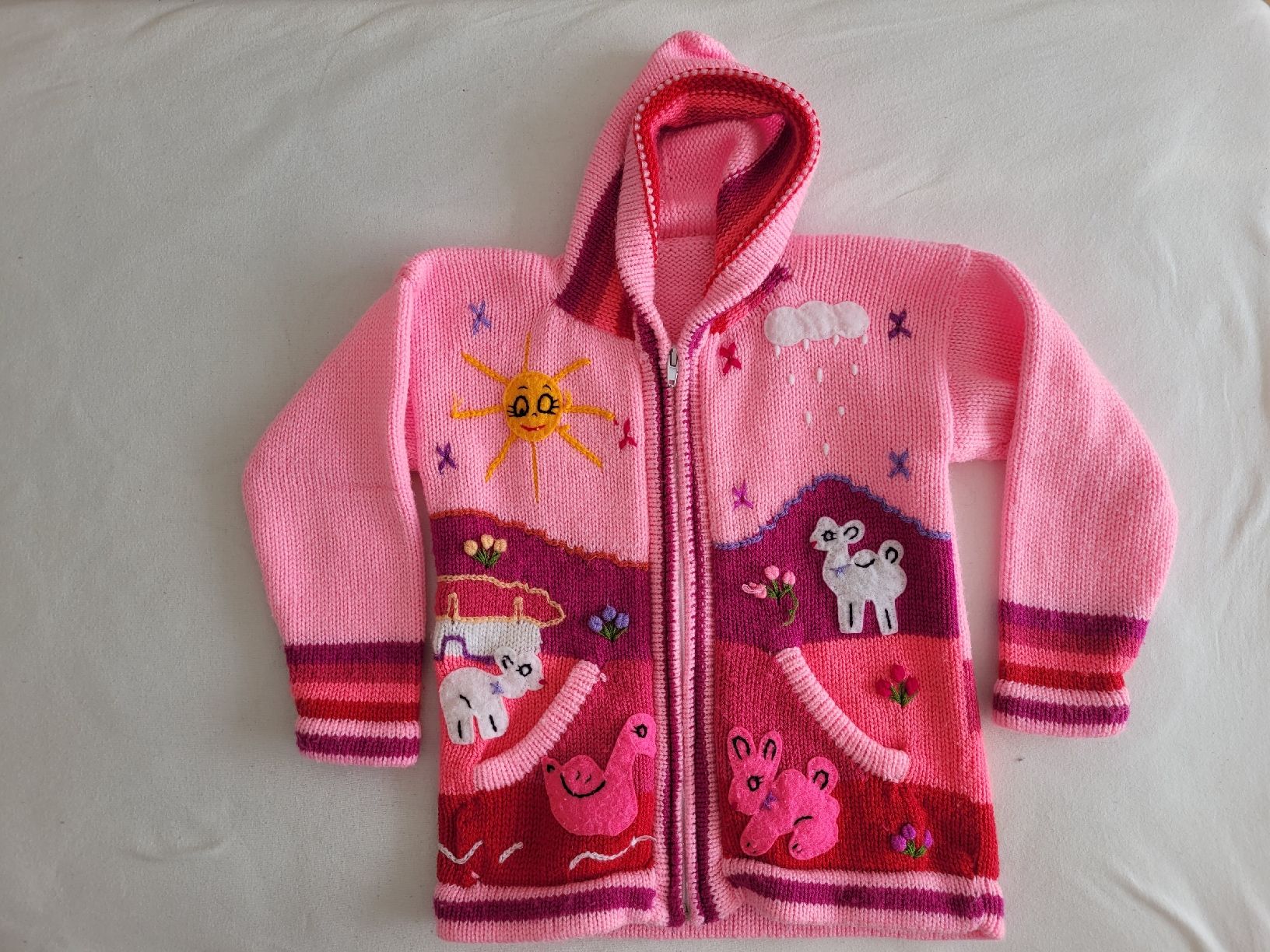 Giacche & Cappotti: Rosa Kinder Strickjacke mit Kapuze – Usato da Baar venduto da KaSuHo
