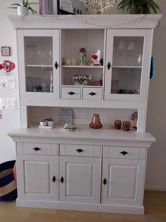 Elegantes Buffetschrank Weiss Vintage Bilder