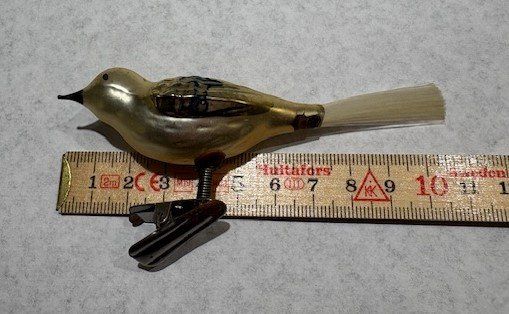 Alle Dekorationen: Hübscher, älterer Glas-Vogel, silbern mit blau – Gebraucht aus Gossau/ZH von amazonas66 1