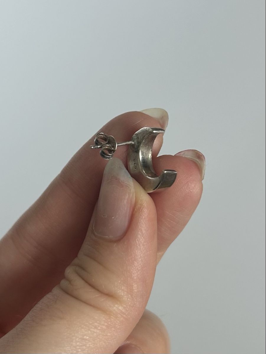 Orecchini pendenti & Orecchini a lobo: Vintage Sterling Silber Mond Ohrringe – Usato da Bern venduto da Ilikebluegems 3
