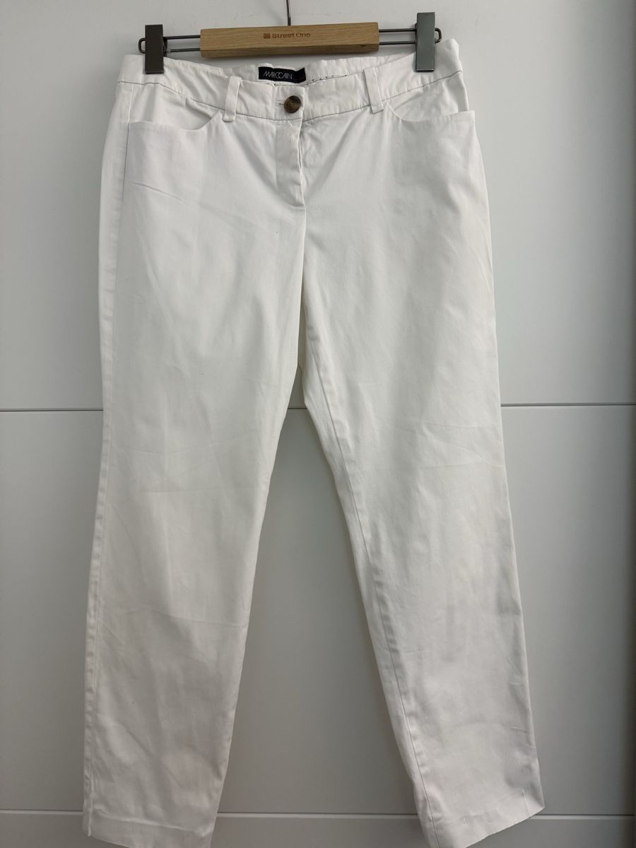 Marc Cain Pantaloni: Marccain Hose, Gr. 38, Weiss, Sommer-Look – Usato da Mettmenstetten venduto da _4_YOU_