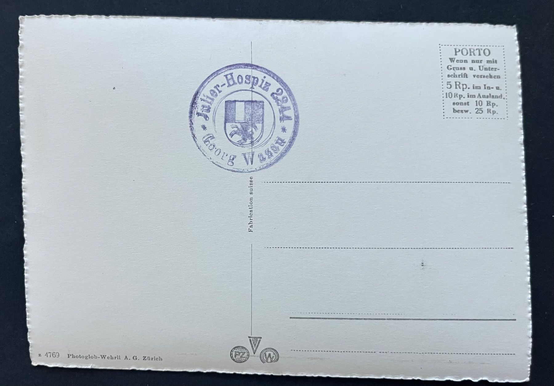 Ansichtskarten: Julier-Hospiz/ Blick ins Val Agnelli, Postauto, ca. 1950 – Gebraucht aus Ostermundigen von DaxKarten-75 1