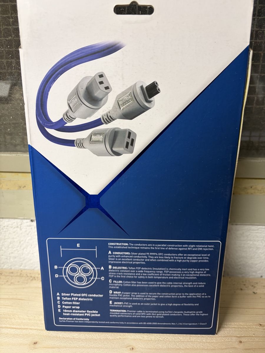 Isotek Cavi: Isotek Premier Evo3 C19 Schuko 150 cm – Usato da Meggen venduto da Seafood 3