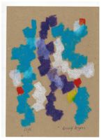 Rudolf Degen, 2026, Komposition 3,  Oelkreide, 28 x 20 cm