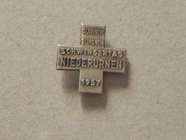 Abzeichen GL - GR Schwingfest Schwingen Niederurnen GL 1957