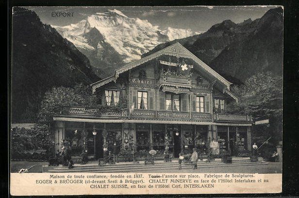 Cartes postales: Interlaken, Chalet Suisse, en face de l' – D'occasion à Berlin par bartko-reher