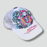 Ed Hardy skull vintage rhinestones cap hut retro 90s