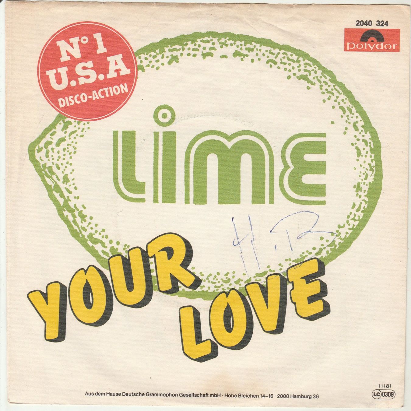 Schallplatten: Lime - Your Love 7" Vinyl 1981 – Gebraucht aus Tübach von JamesStone