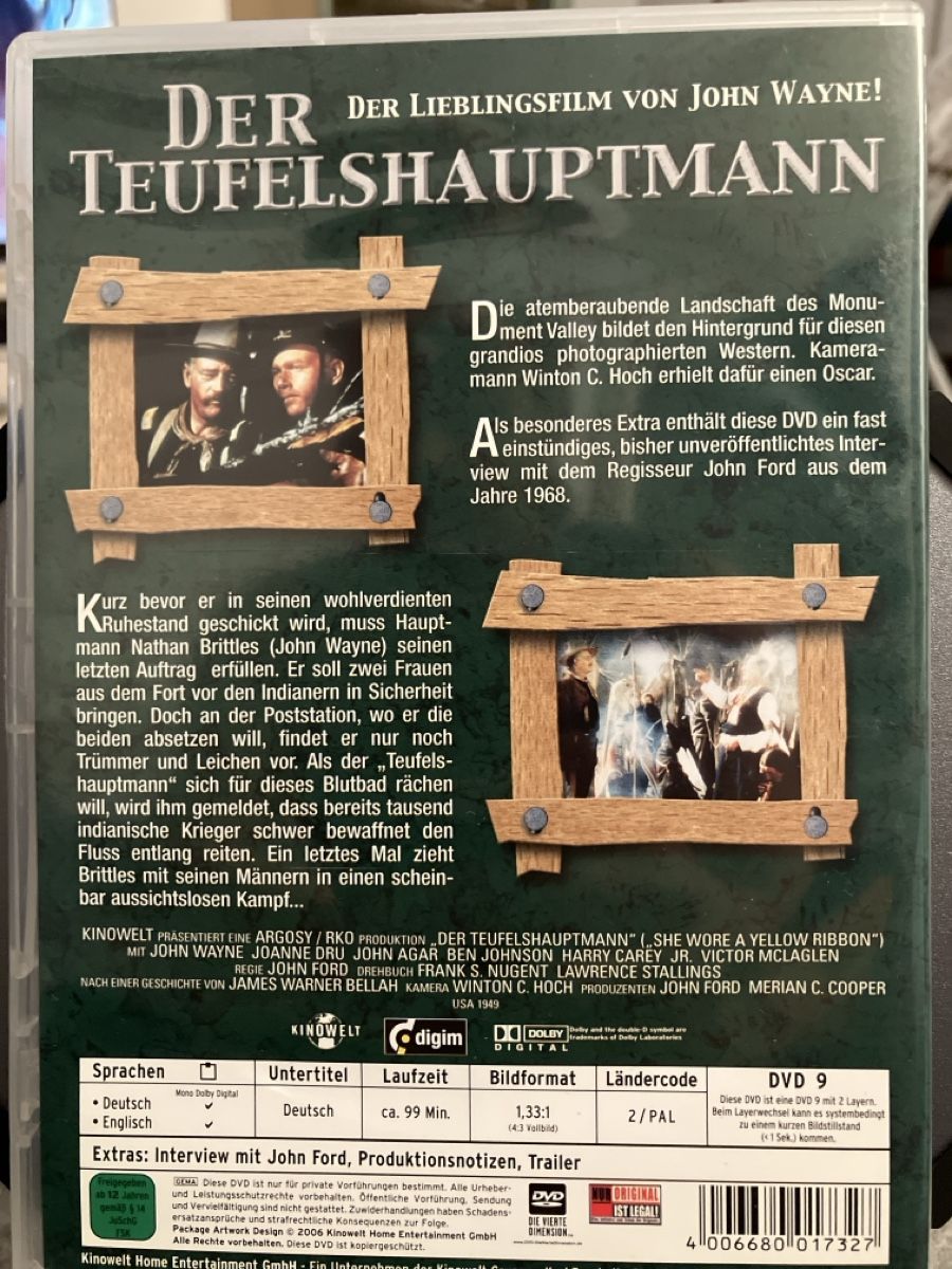 Alle DVDs: DVD: John Wayne - Der Teufelshauptmann, Western-Klassiker – Neu (gemäss Beschreibung) aus Lausen von Indexvision 1