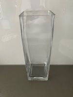 Dekorative Glas Vase quadratisch klar Top Zustand