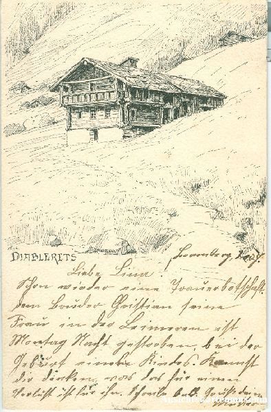 Ansichtskarten: Diablerets + 1904 – Gebraucht aus Emmenbrücke von teestube