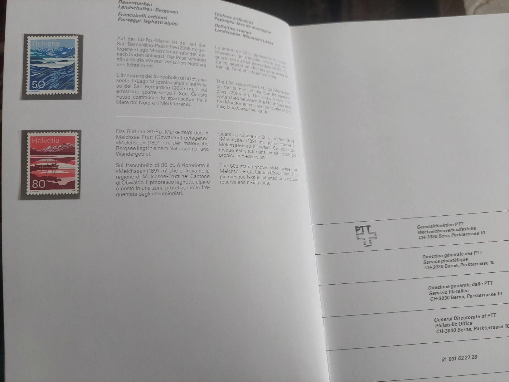 Tutti i francobolli: Timbres suisses  – Nuovo (secondo la descrizione) da Le Locle venduto da wchs 8
