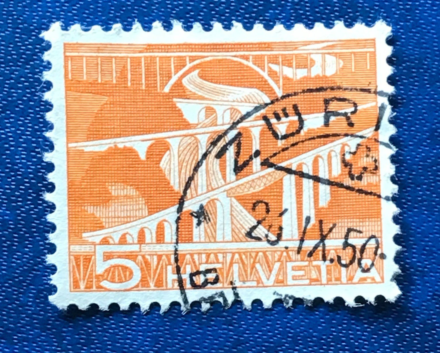 Tutti i francobolli: Nr.298 mit Stempel Strassenbrücken  1949  – Usato da Aarau venduto da Billa007