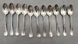 lot de 11 cuillères à thé en argent