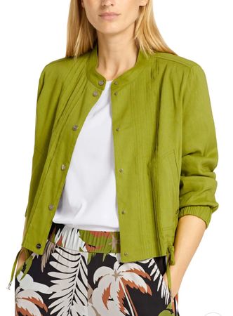 Marc Cain leichte Jacke 40 grün Leinen Viskose