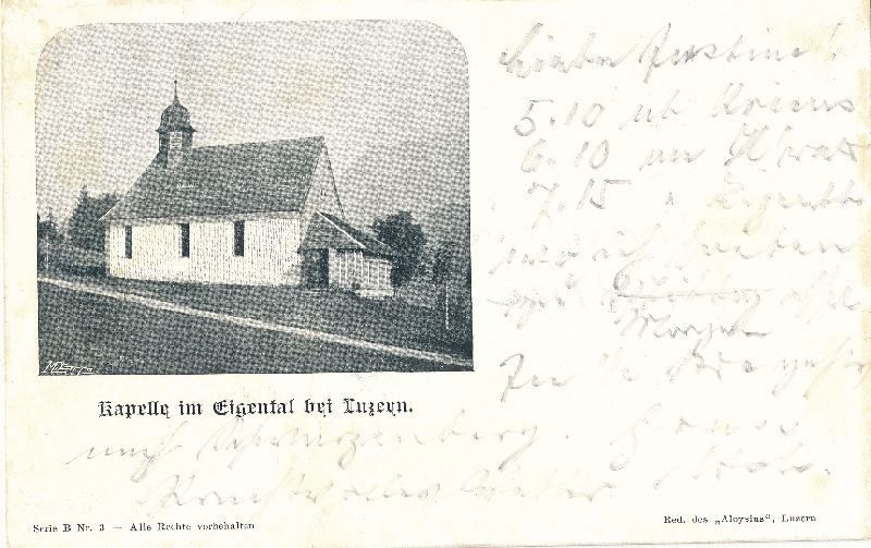 Cartoline postali: Eigental - Kapelle + c1900 – Usato da Emmenbrücke venduto da teestube