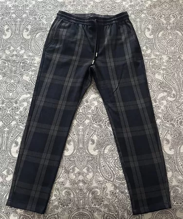 Karo-Hose mit elastischem Bund Gr: M