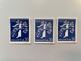 1939 div Blaue mit Gummi, postfrisch