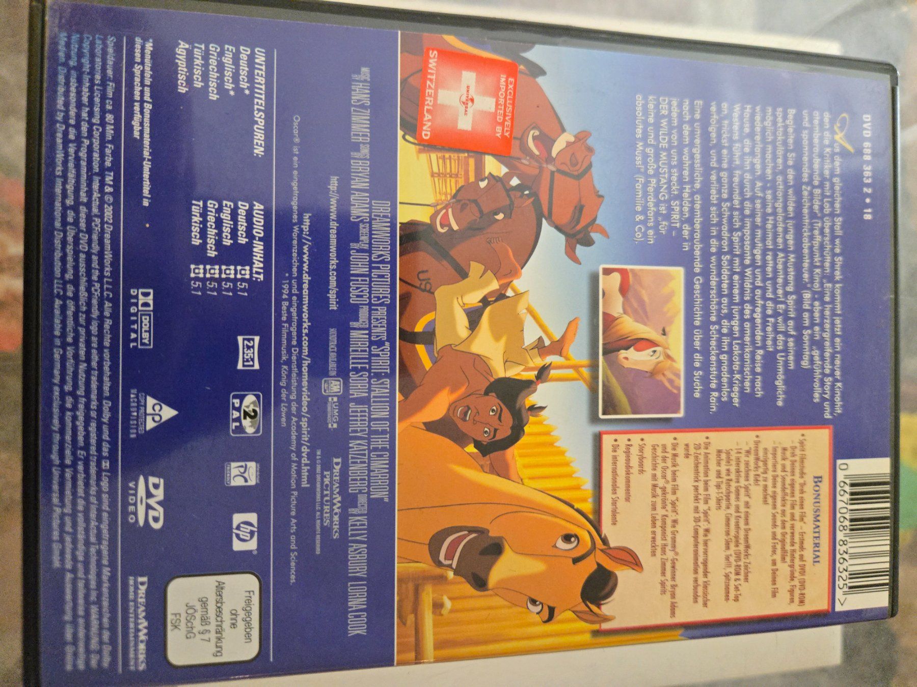 Tutti i DVDs: Spirit - Der Wilde Mustang DVD – Usato da Bussigny venduto da Kfdlt 1