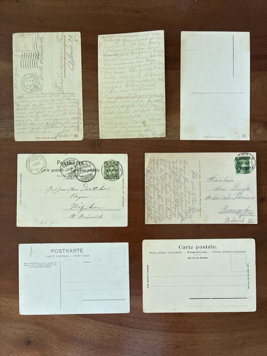 Cartoline postali: 15 Ansichtskarten Schweiz Überraschungs Paket 100 – Usato da Oftringen venduto da Cla.vD.74 1