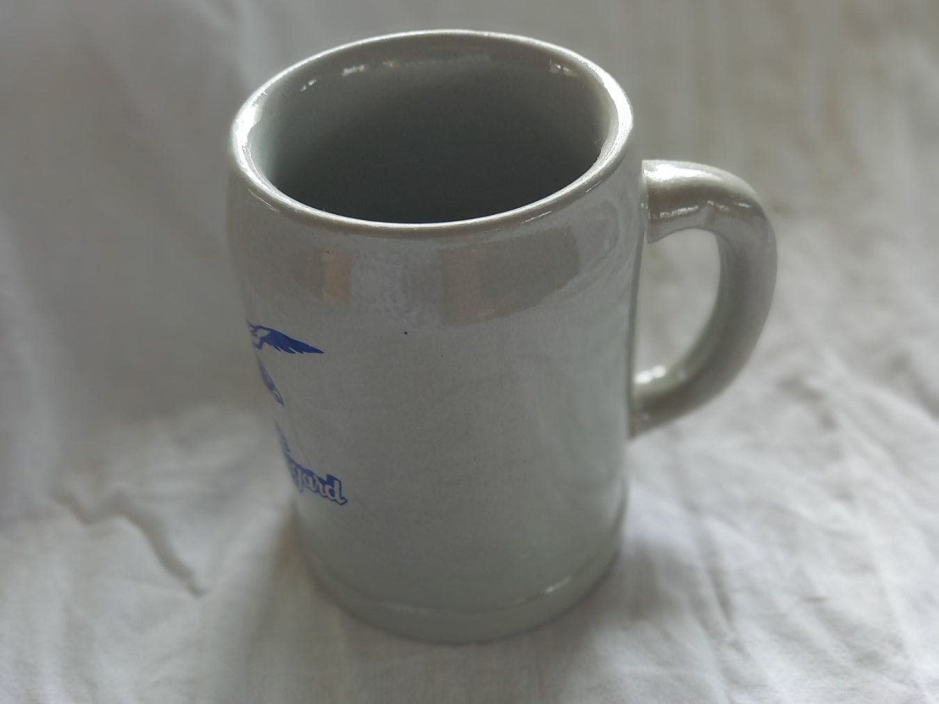 Gläser: Chope de bière ancienne en grès de Beauregard – Gebraucht aus Rossens FR von Souris1 1