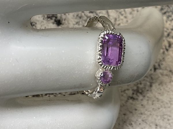 Bagues: Feiner Silberring mit Amethyst, Gr. 54.5 – Neuf (Voir description) à luzern par Alpendorf1 1