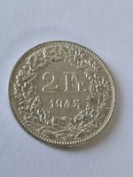 Schweizer Münze 2 Franken Jahrgang 1945 Helvetia