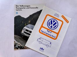 VW Prospekt Transporter Caravelle syncro, 1991, 4x4 Rarität!