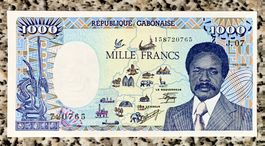1000 Francs 1990 Gabun UNC!!! Rarität!!!