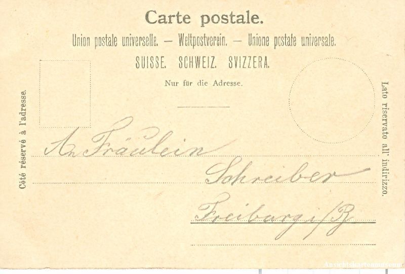 Cartoline postali: Zürich - Sonnenquai + ca. 1905 – Usato da Emmenbrücke venduto da teestube 1