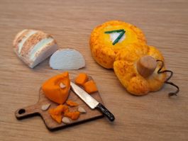 Handmade Kürbissuppe Set für Puppenhaus