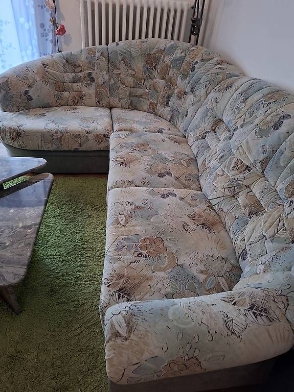 Sofas: Ecksofa ausziehbar mit Bettfunktion, grau
 – Gebraucht aus Wengi b. Frutigen von inf_722z 1