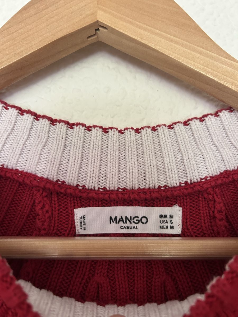 Mango Pullover & Sweatshirts: Pull Mango rouge en coton, taille M - Chaud pour l'hiver! – Gebraucht aus Morges von cat_6cm9 1