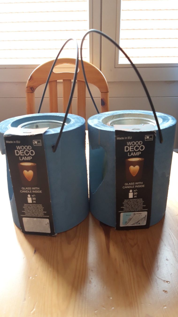 Tutte le decorazioni: 2x Lanternes déco bleu coeur Saint-Valentin – Nuovo e nell'imballaggio originale da Neuchâtel venduto da marevecor