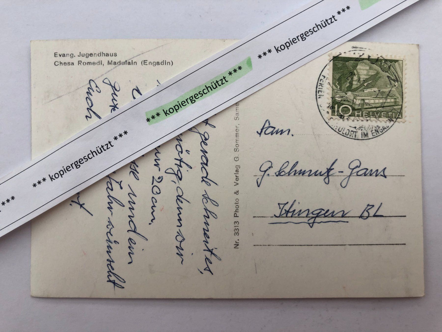 Cartoline postali: Madulain Engadin, schön alt AK – Usato da Hefenhofen venduto da Bierinder 1