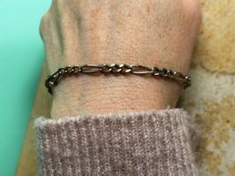 Armband vergoldet Panzerkette (22cm)