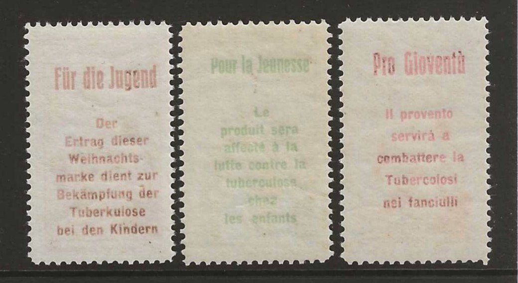 Tutti i francobolli: TOP: Vorläufer Pro Juventute I-III, postfrisch** – Usato da Samnaun-Compatsch venduto da Muckimu 1
