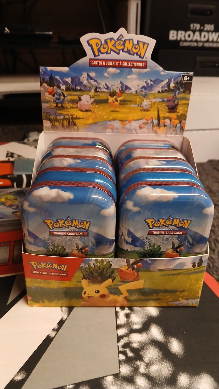 Pokémon Carte collezionabili: Empty Mini Tins Display Pokemon – Usato da Condémines (Nendaz venduto da Dr.Sub