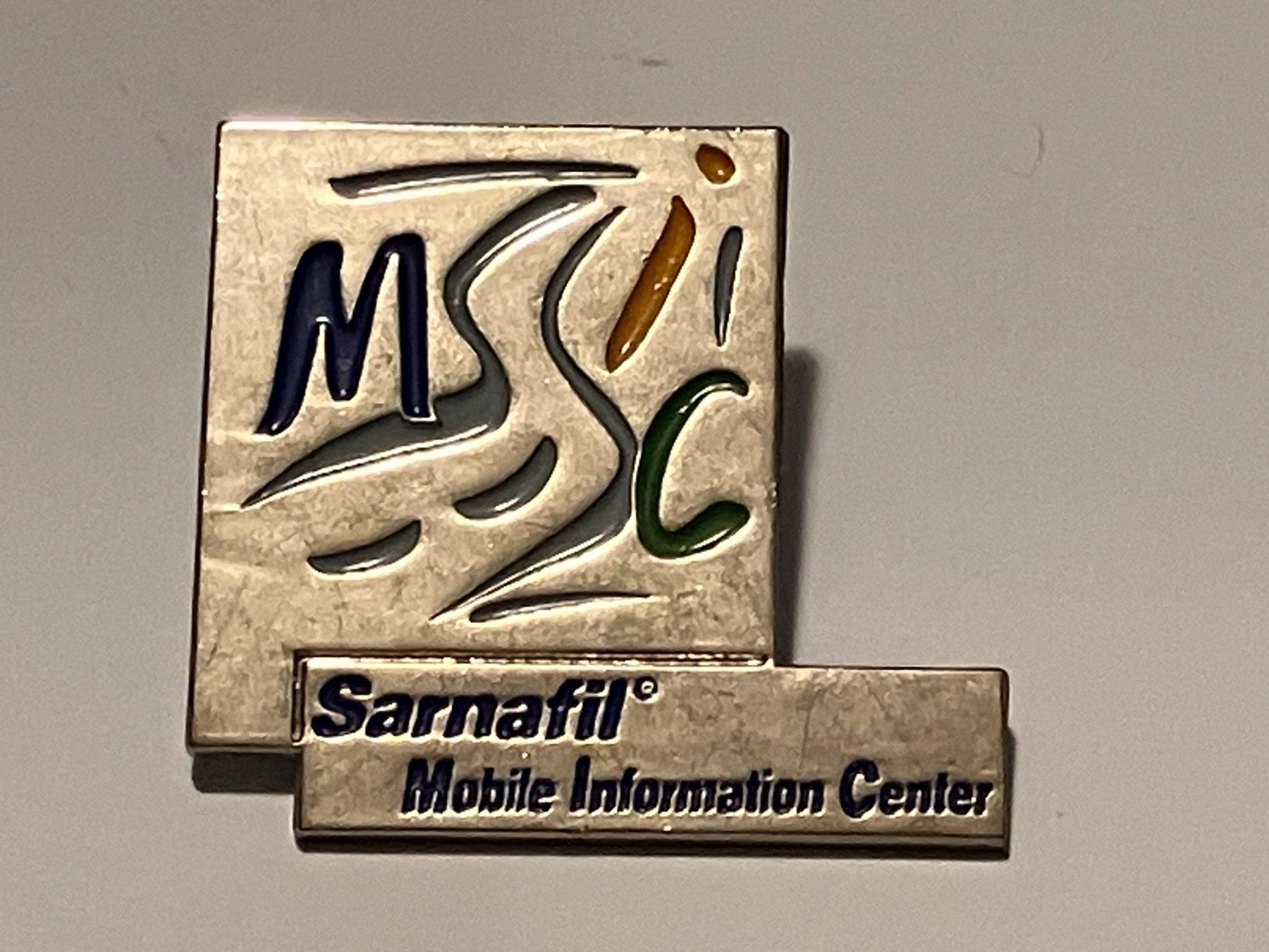 Placchette & Badge: 1 Pin Sarnafil Mobile Information Center – Usato da Basel venduto da djwwpp