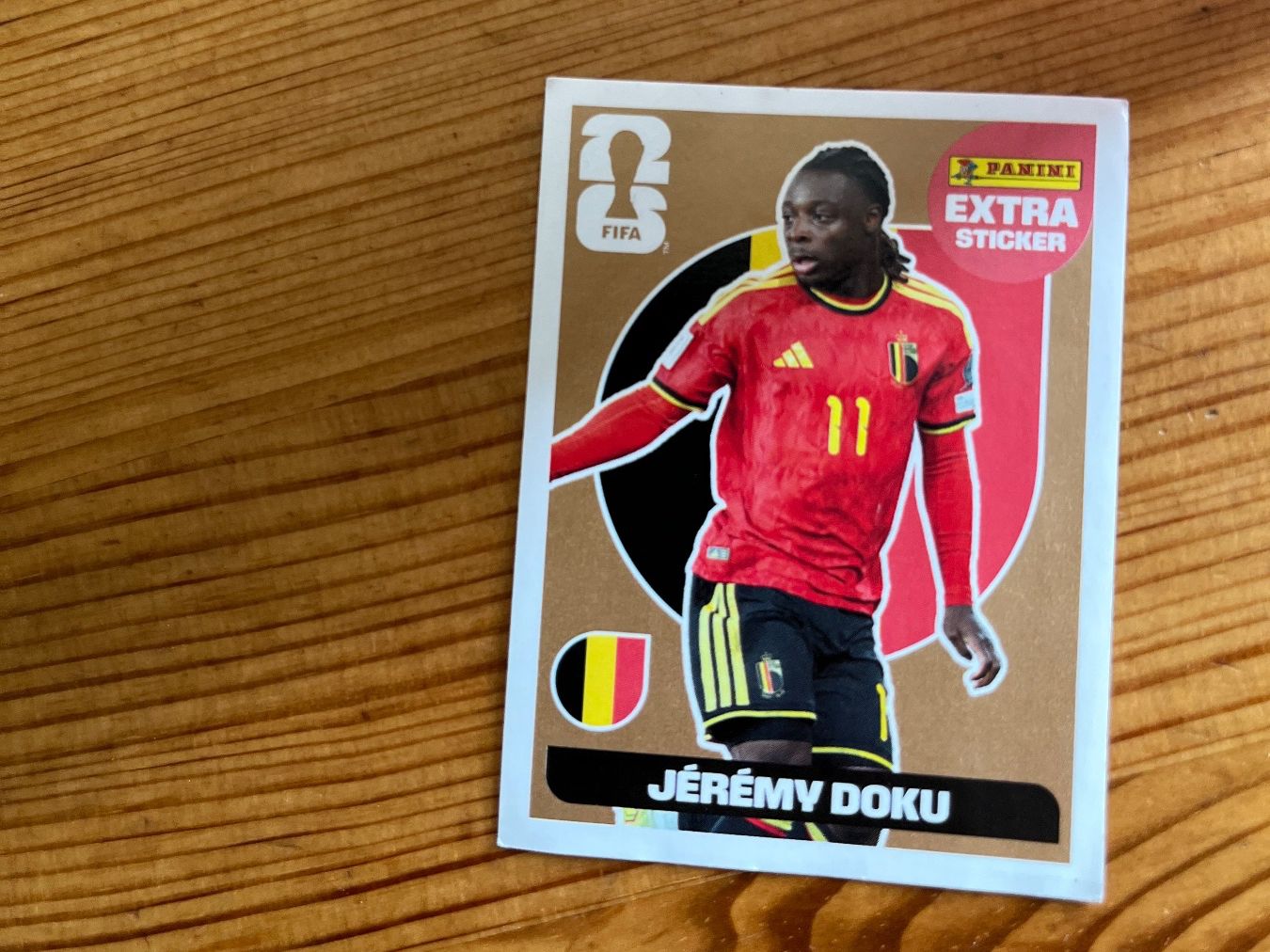 Aufkleber: jeremy Doku extrasticker bronze – Gebraucht aus Brittnau von Bouri85