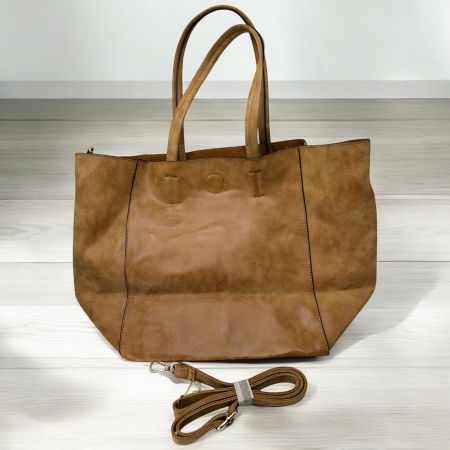 Sac cabas à bandoulière MISS FIOCCO Italie en cuir. Neuf