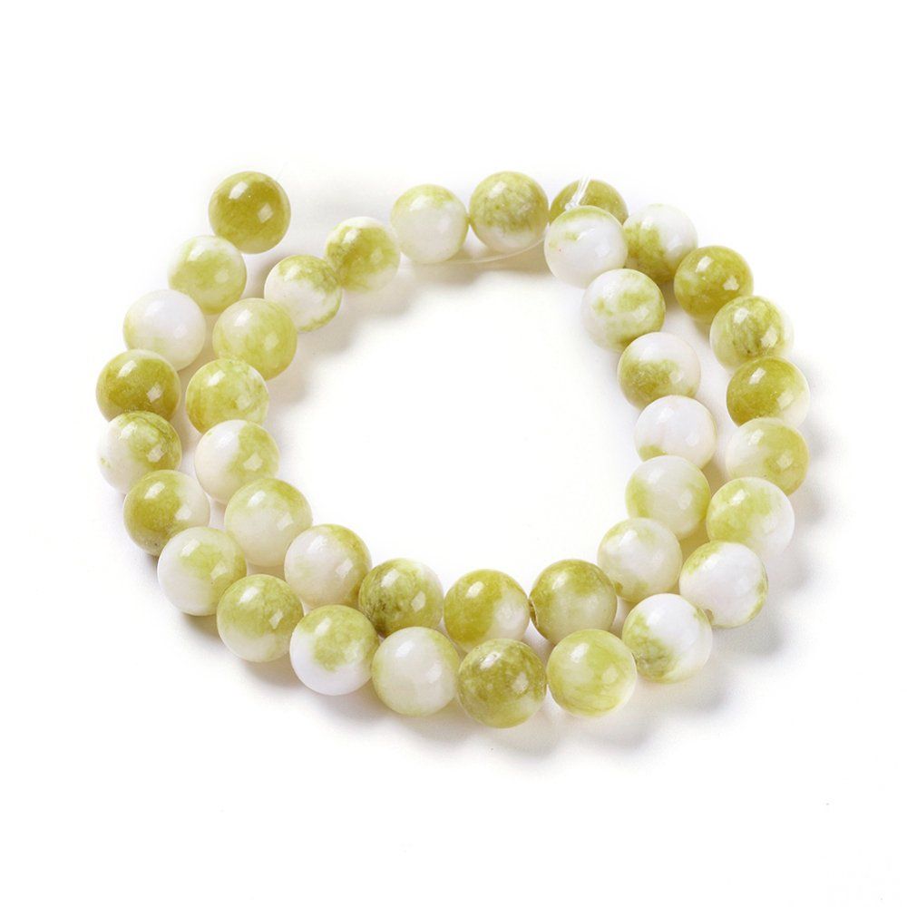 Pietre preziose: Jade Perlen  4mm gelb gefärbt, 1Strang – Nuovo (secondo la descrizione) da Alpnachstad venduto da perlengaby 2