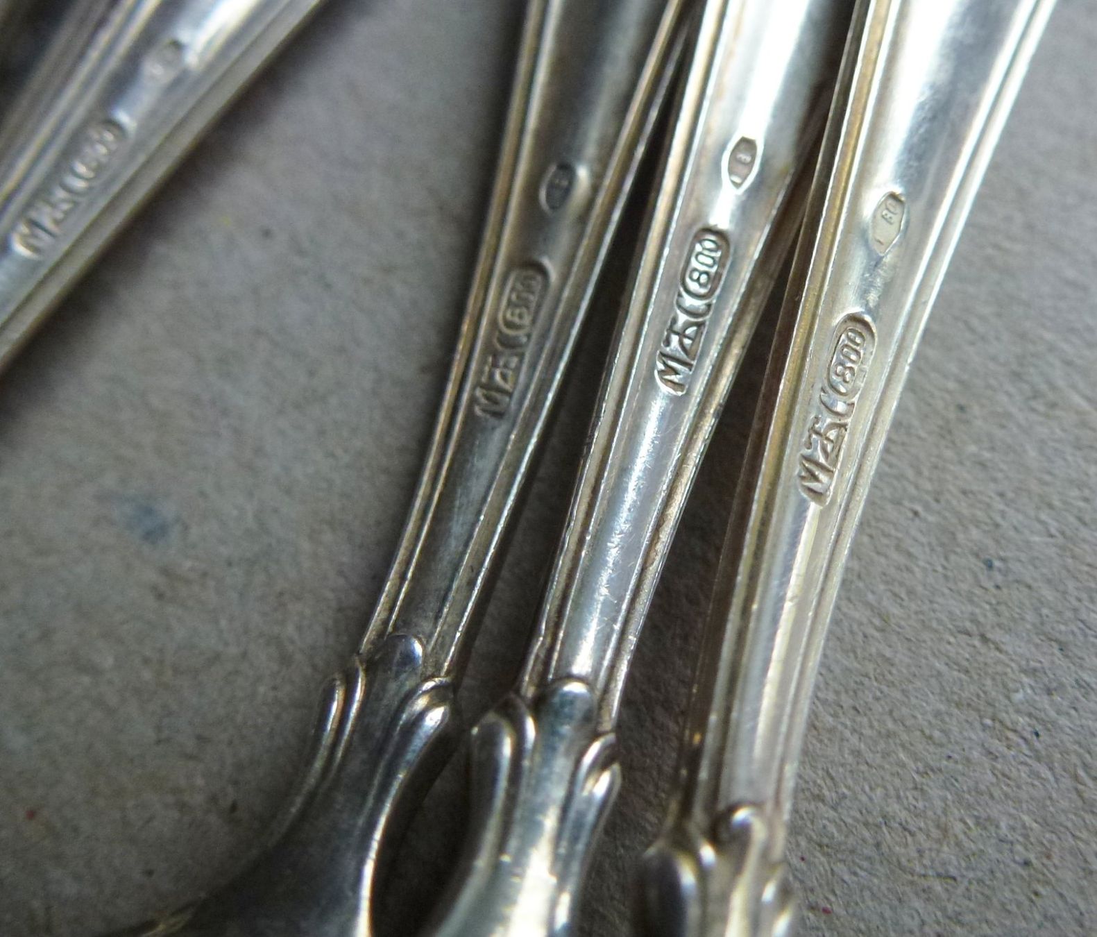 Löffel: SET mit 6 Stück Silber-Kaffeelöffeli aus 800er Silber – Gebraucht aus Walkringen von Casablanca777 6