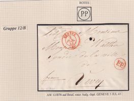 Mit Roten Stempeln Brief ab GENEVE !